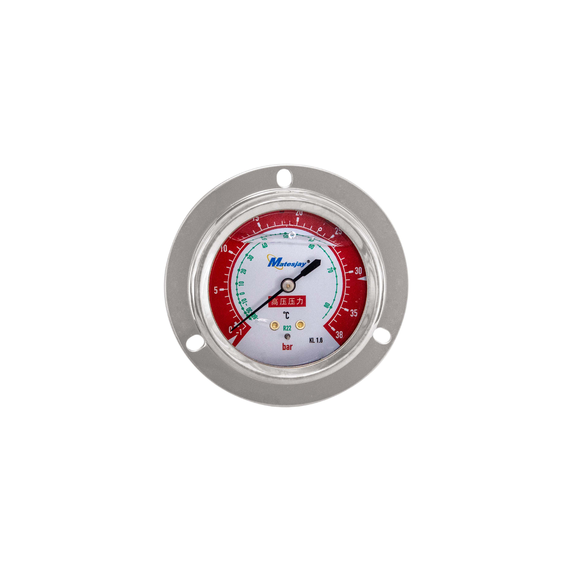 YN60ZT Anti-vibration Refrigerant Pressure Gauge R22 (38bar)