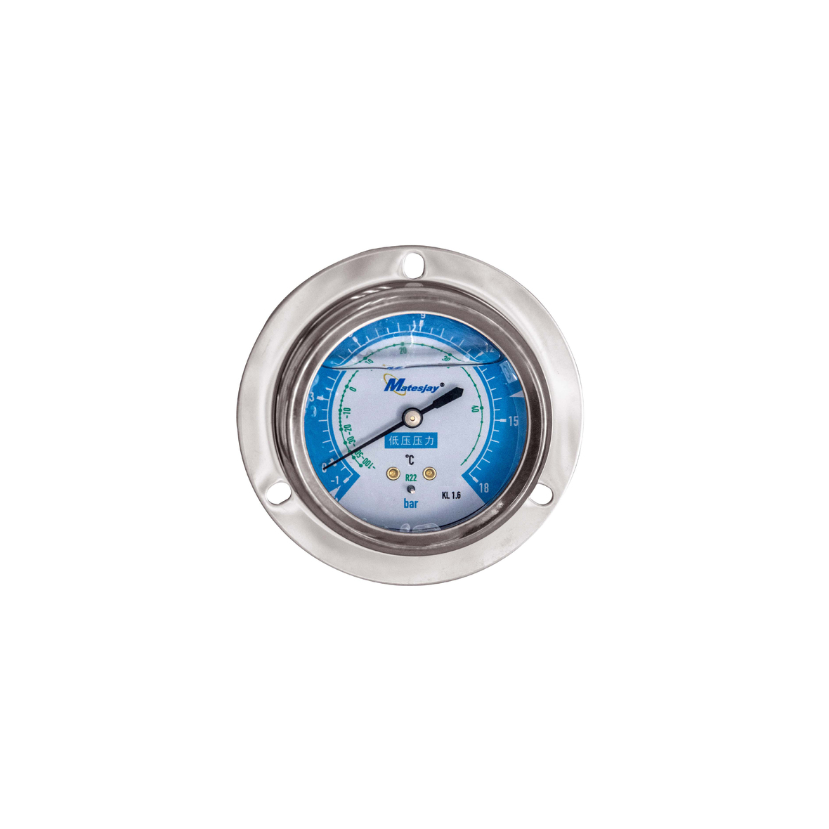 YN60ZT Anti-vibration Refrigerant Pressure Gauge R22 (18bar)