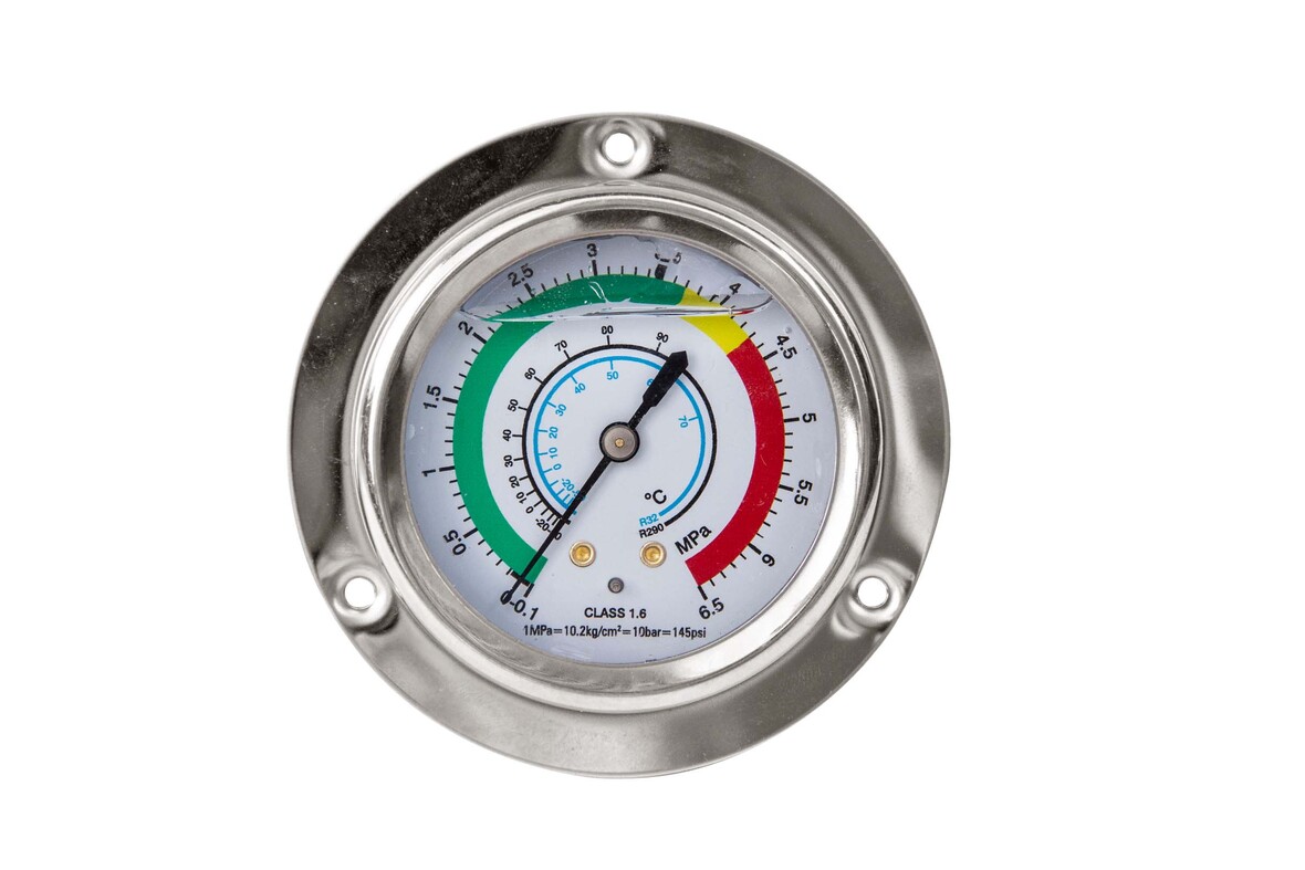 YN60 Axial Front Anti-vibration Refrigerant Gauge 6.5MPa (R290/R32)