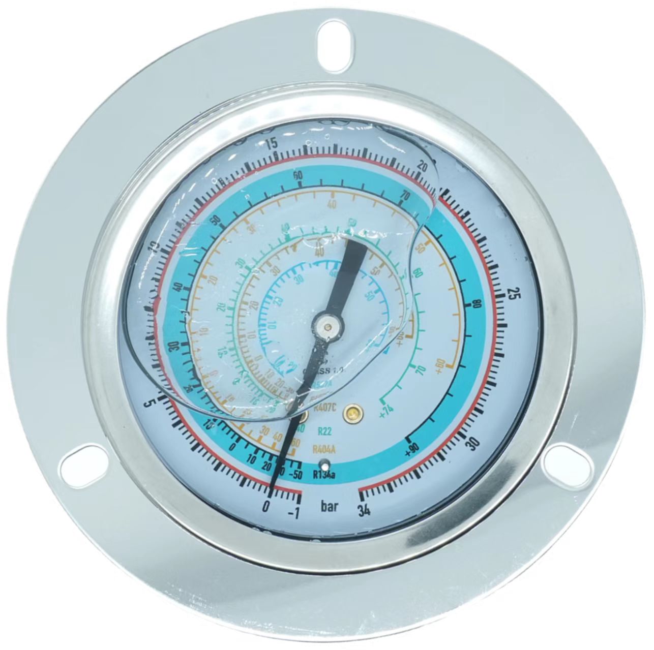 YN80 Axial Front Anti-vibration Refrigerant Gauge R507-34bar